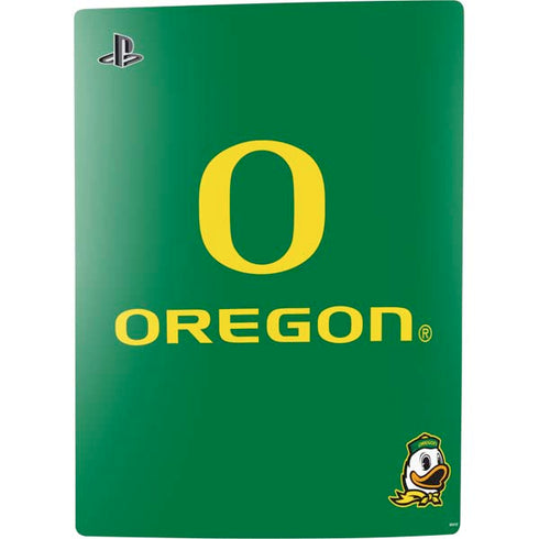 University of Oregon Yellow O with Text PS5 Console Skin